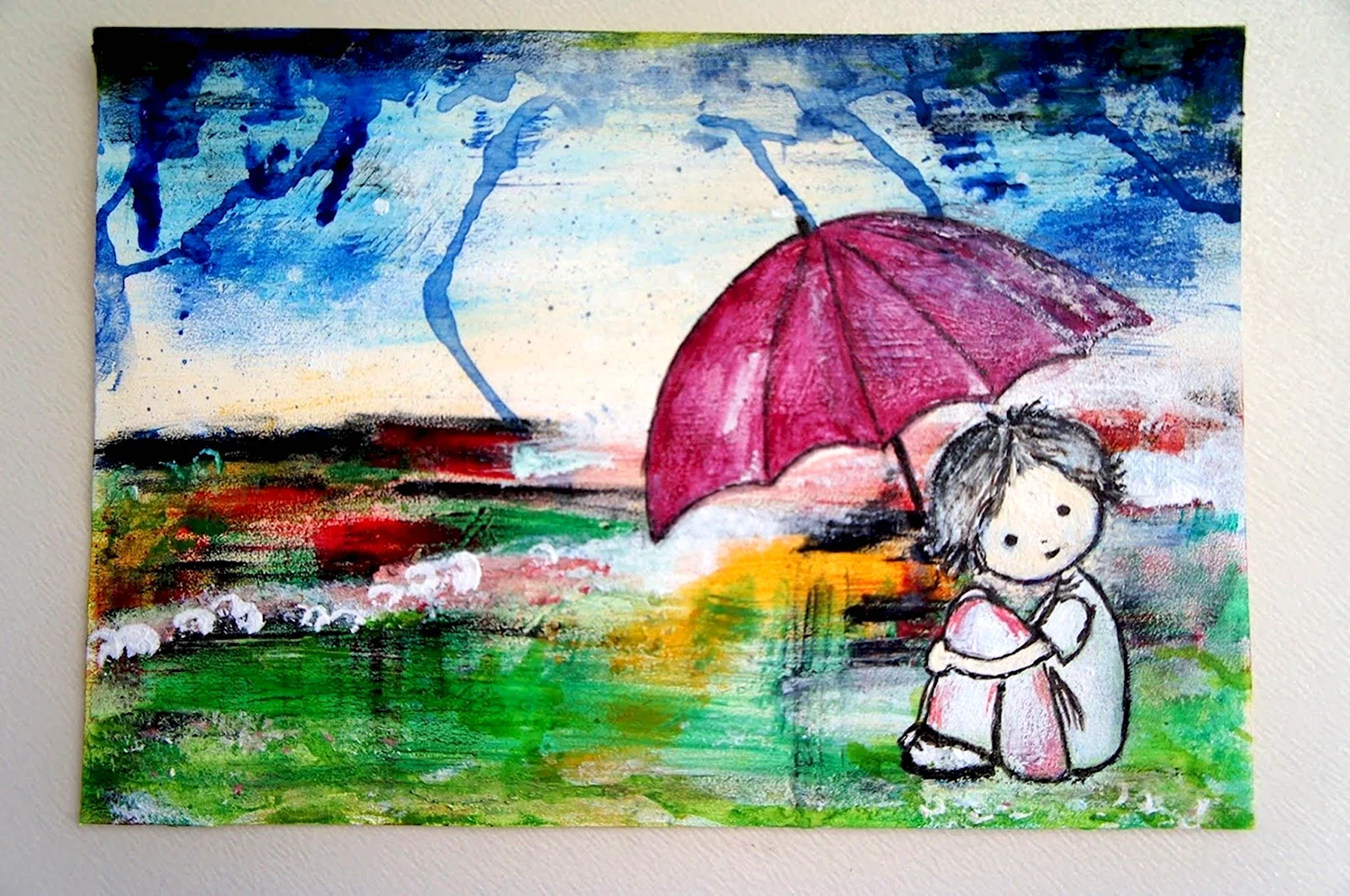 Рисунок на тему дождь