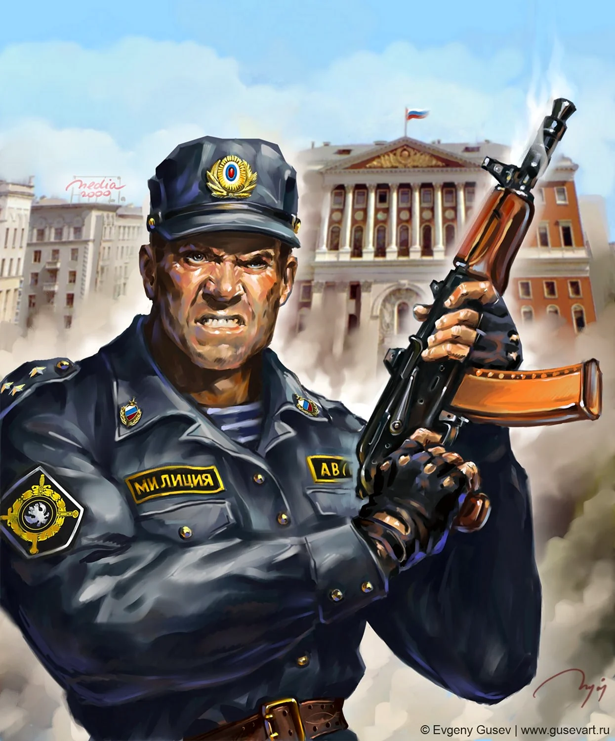Русский полицейский арт