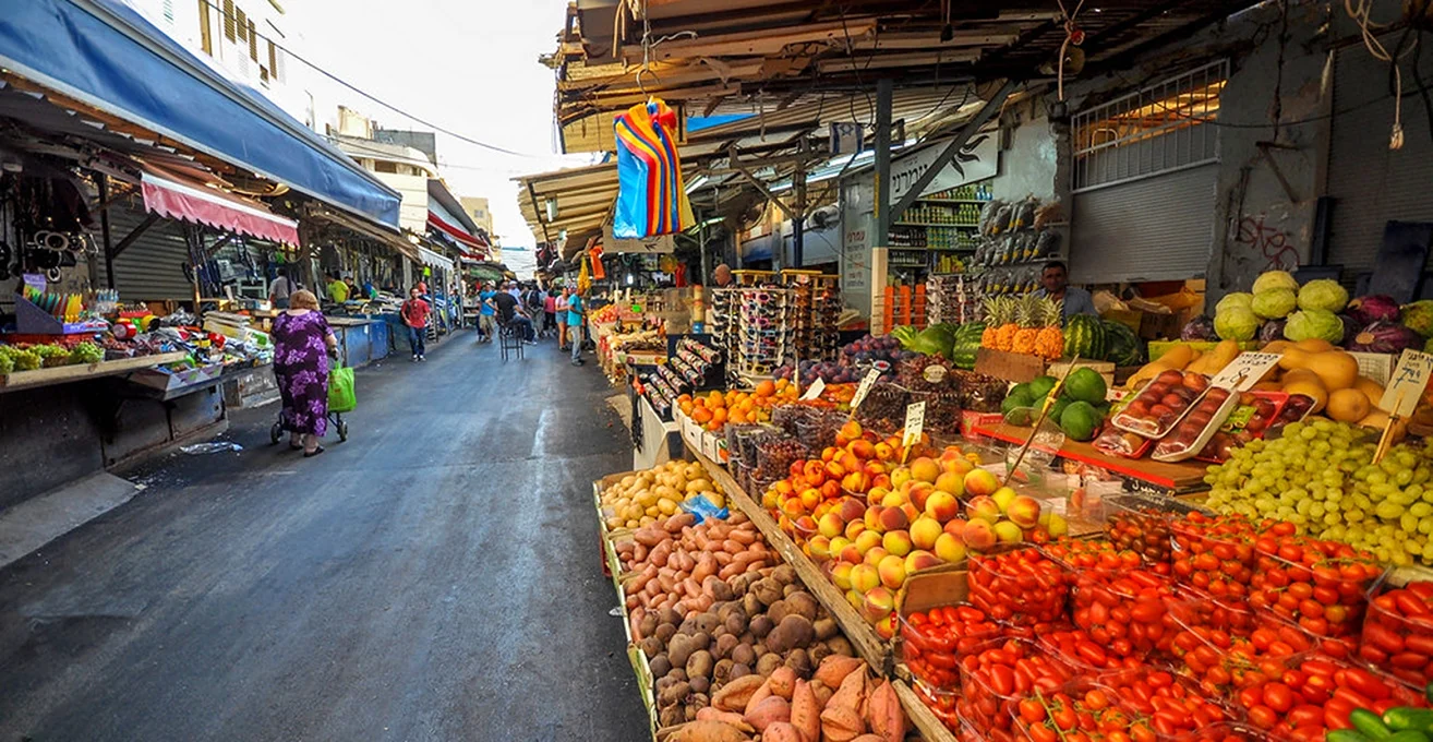 Рынок Кармель в Тель Авиве на карте