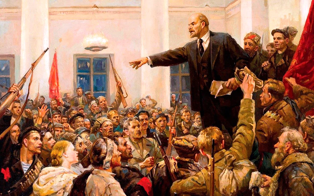 Серов Ленин провозглашает советскую власть