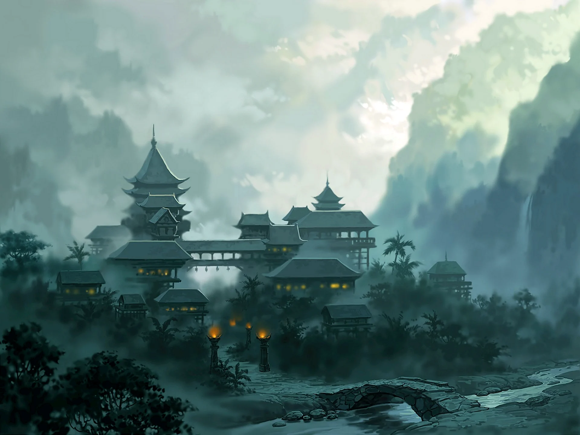 Шаолинь храм пейзаж