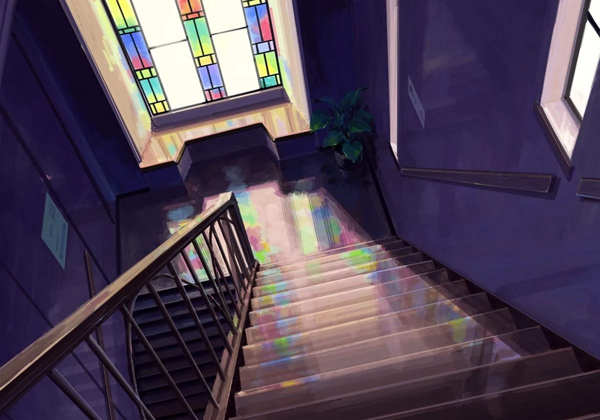 Школьная лестница аниме