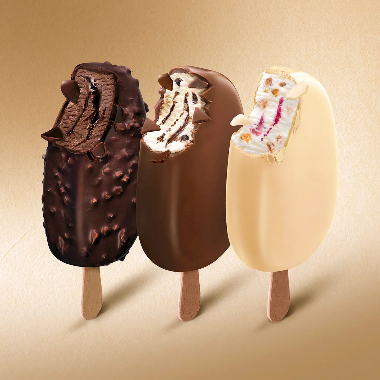 Шоколадное мороженое на палочке