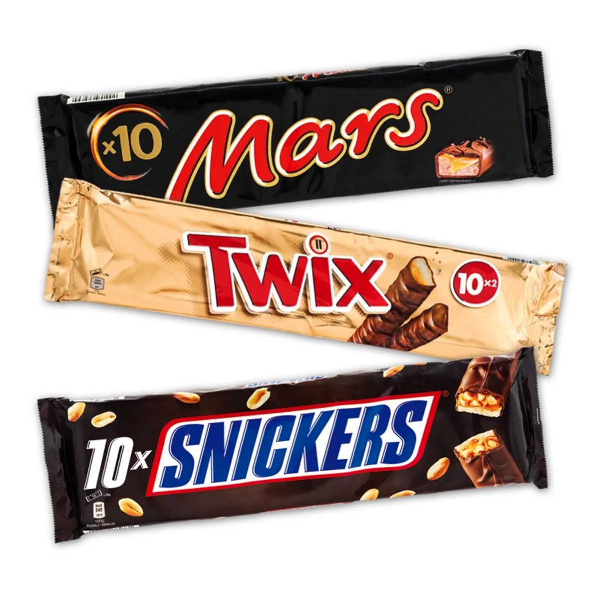 Шоколадный батончик Mars Twix Bounty snickers