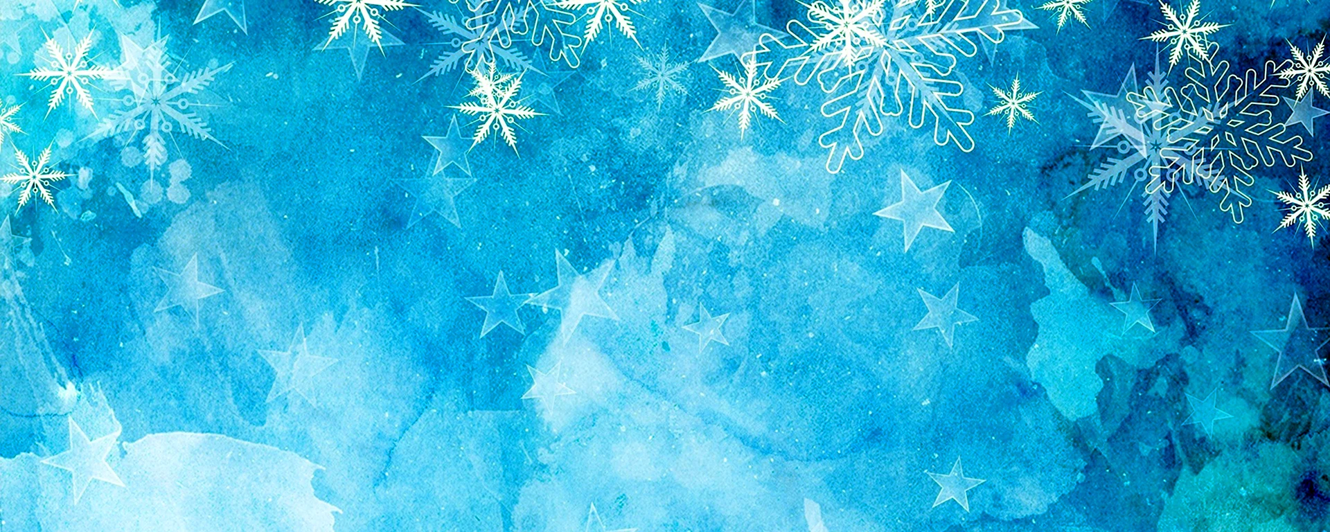 Синий фон со снежинками