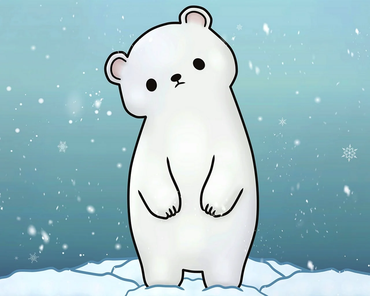 Снежный медведь рисунок