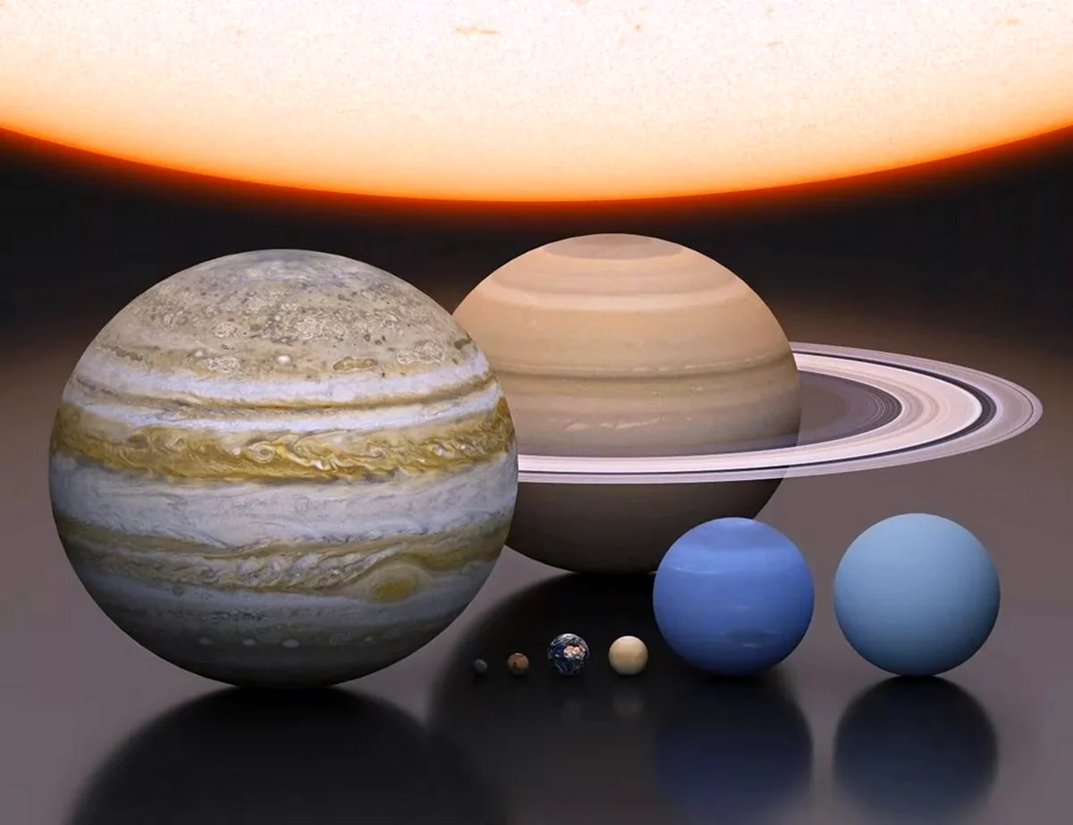 Солнечная система Юпитер и Сатурн