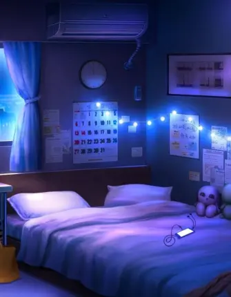 Спальная комната аниме