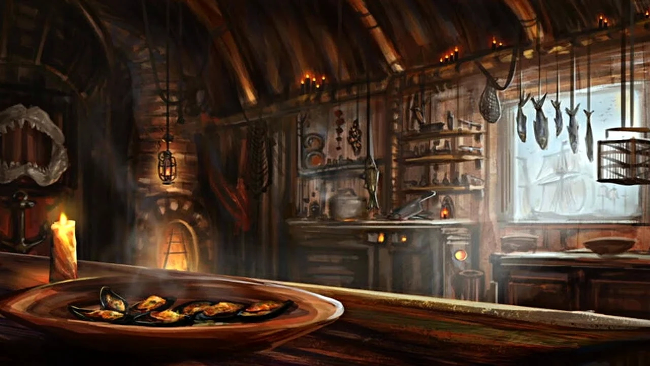 Средневековая таверна кухня