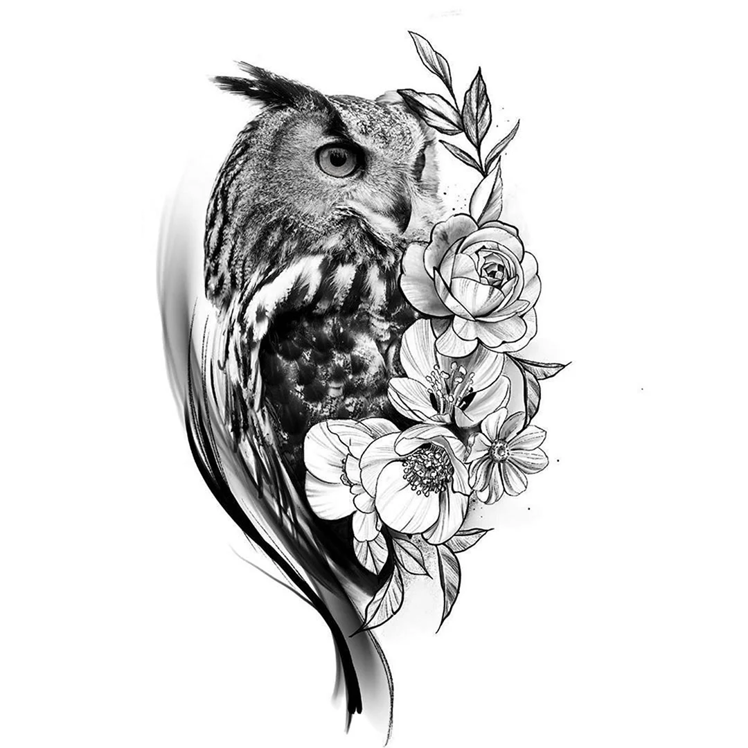 Эскизы тату сова - лучшие картинки для нанесения татуировки