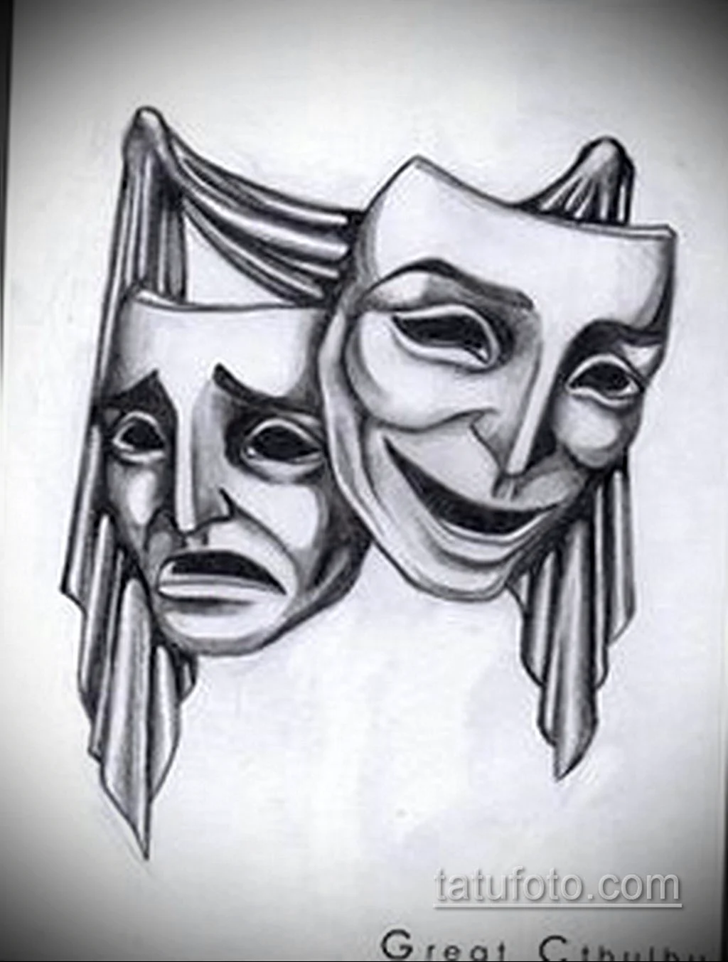 театральная маска на лице рисунок | Дзен