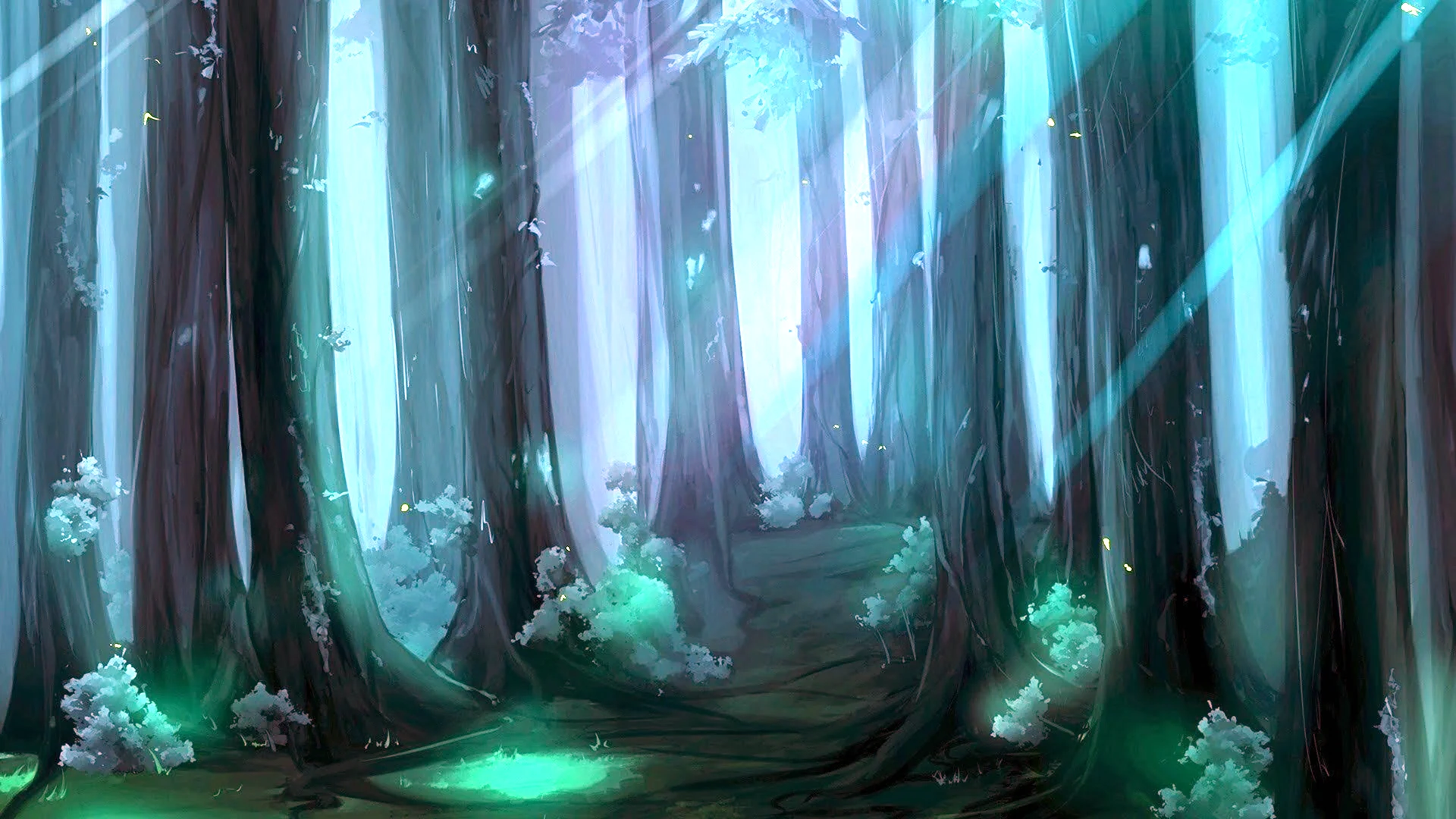 Фон аниме темный лес (89 фото)