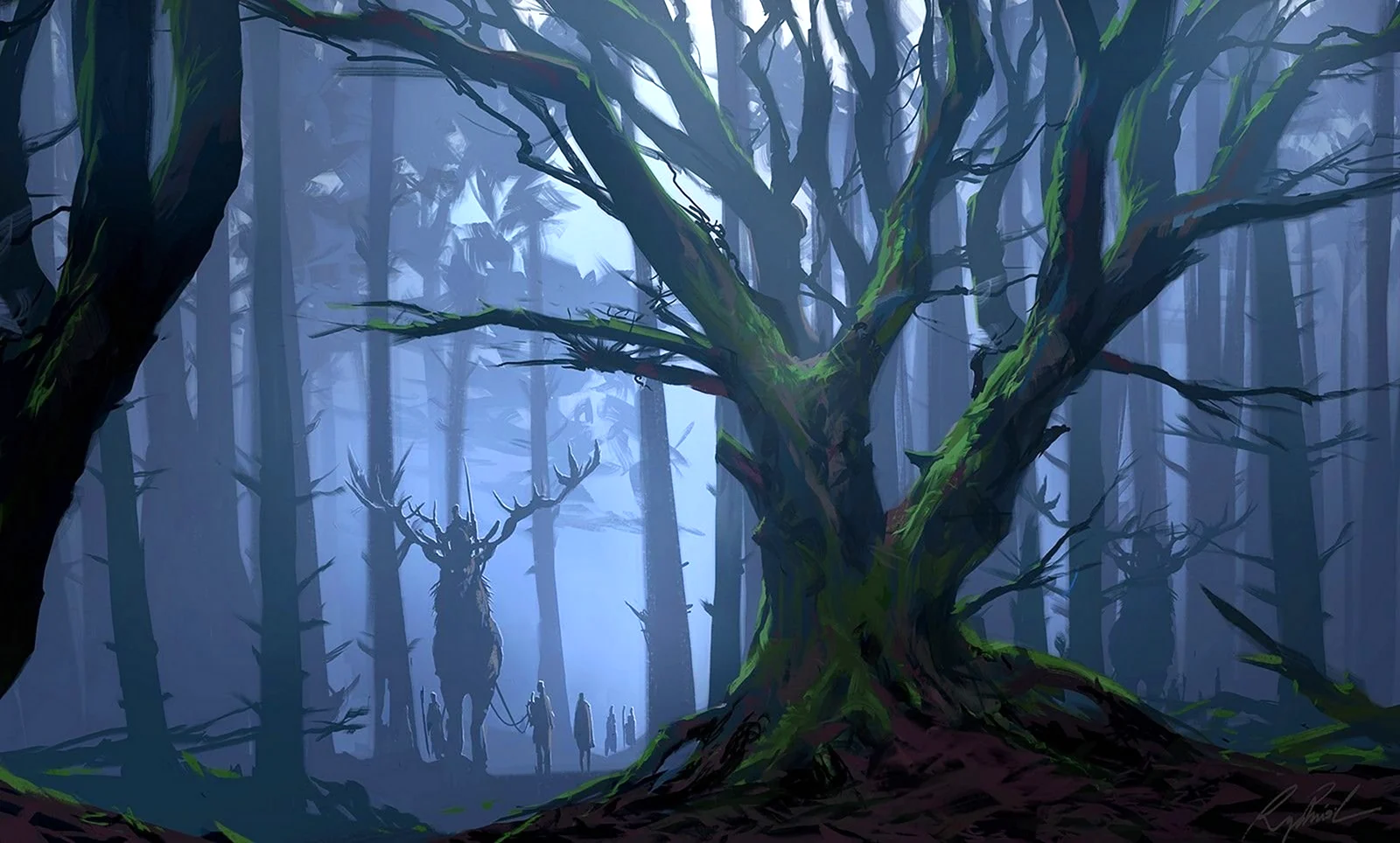 Темный лес концепт арт