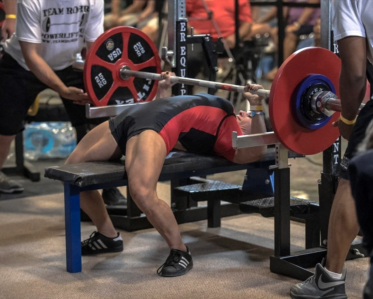 The Powerlifter Bench Presses