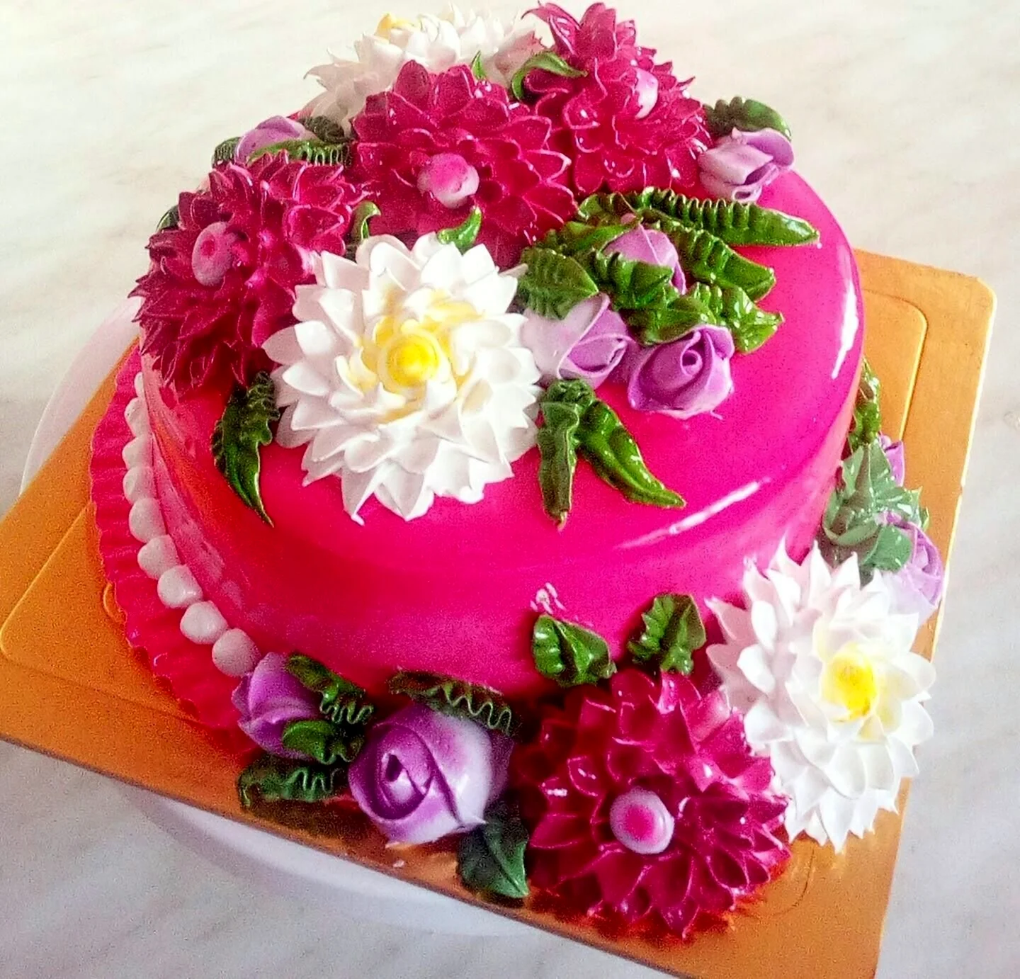 Торт из цветов красивый
