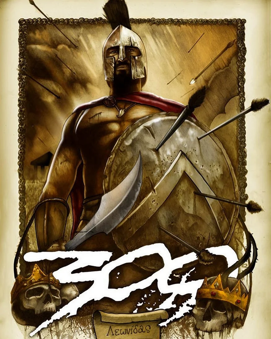 Царь Леонид 300 спартанцев арт