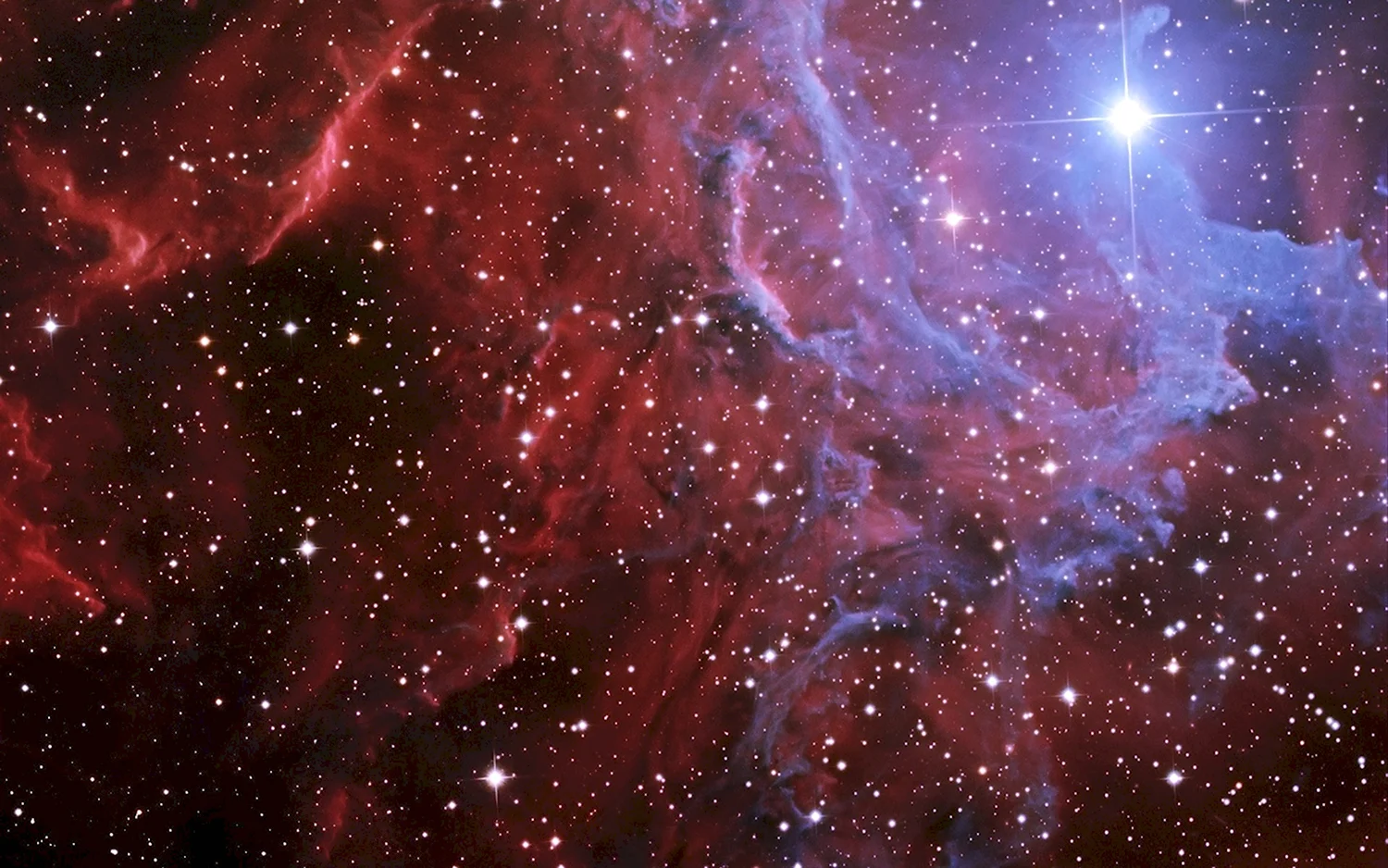 Туманность пламенеющей звезды ic 405