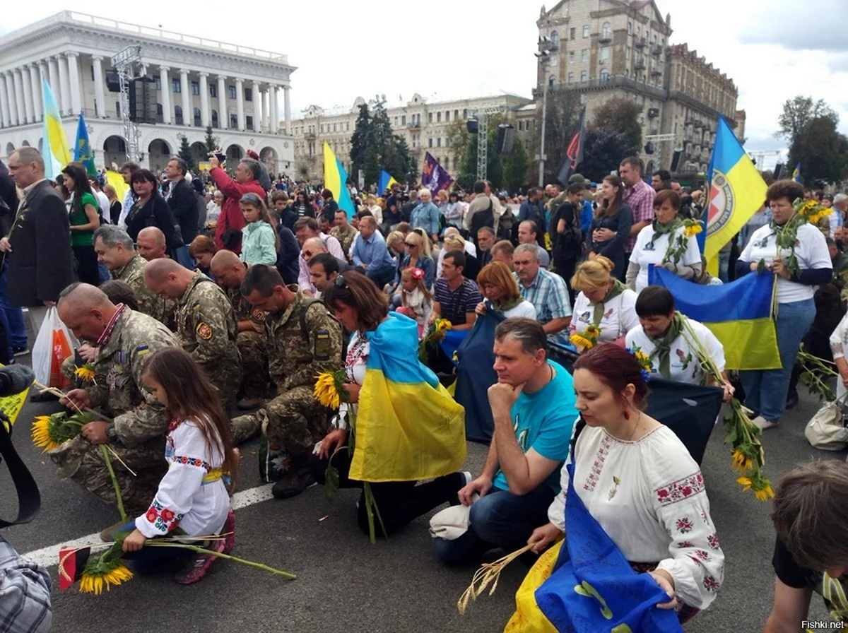 Украинцы на коленях