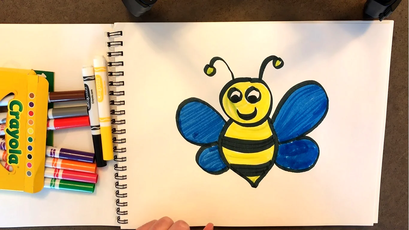 Урок рисования пчела