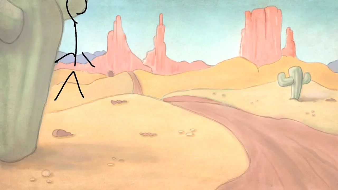 Утёс в пустыне рисунок