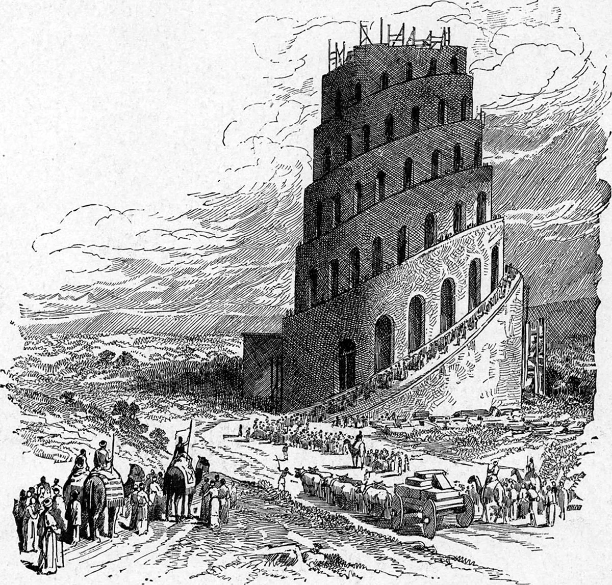 Вавилонская башня древний Вавилон