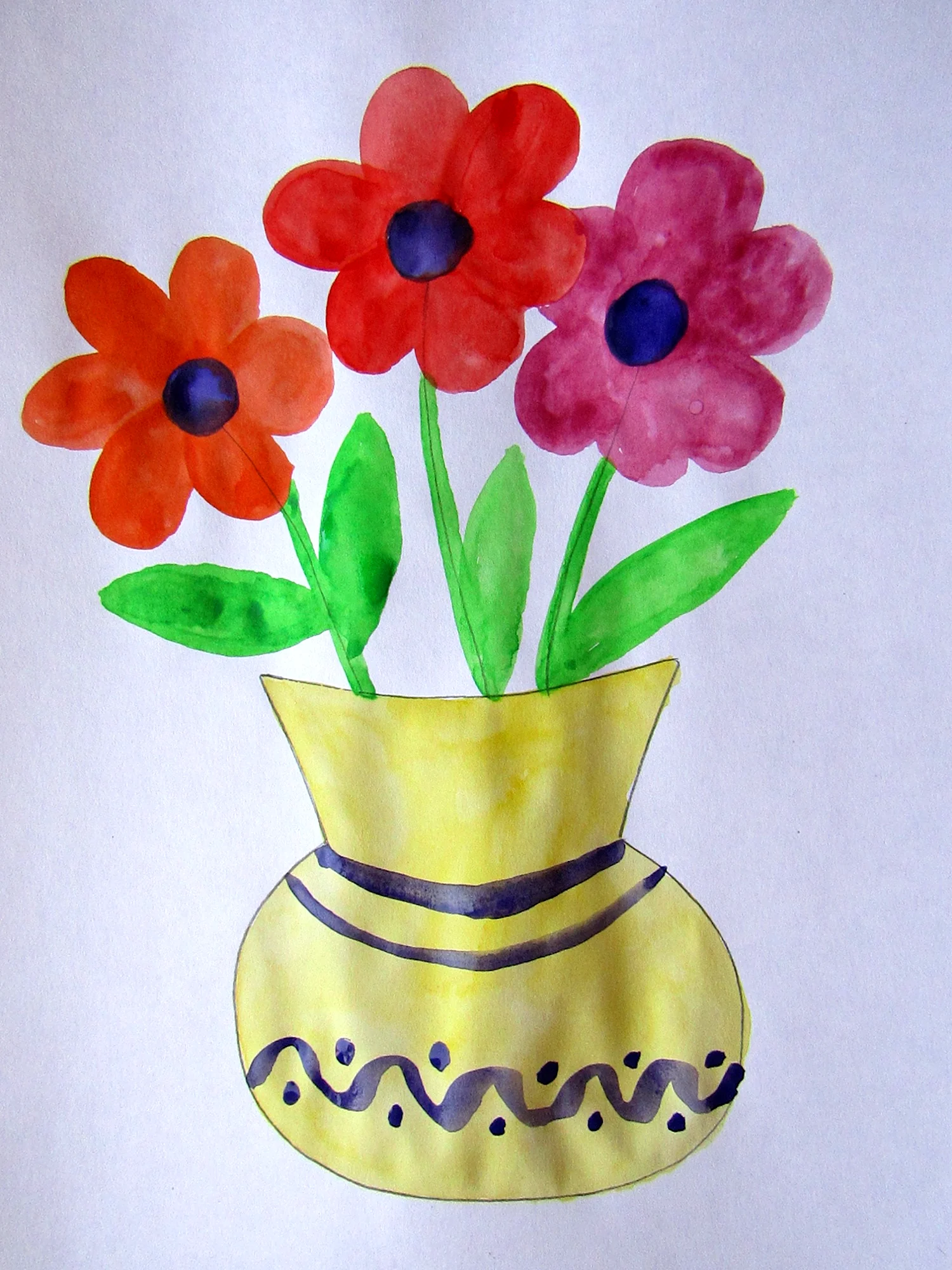 Как нарисовать вазу с цветами на черном фоне - необычная картина акриловыми красками - Ravlyk