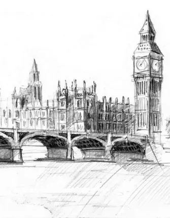 Вестминстерский дворец рисунок