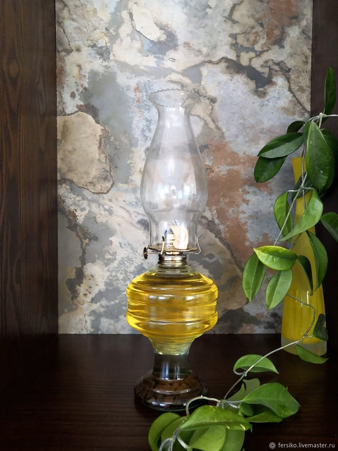 Винтаж Богемия керосиновая лампа