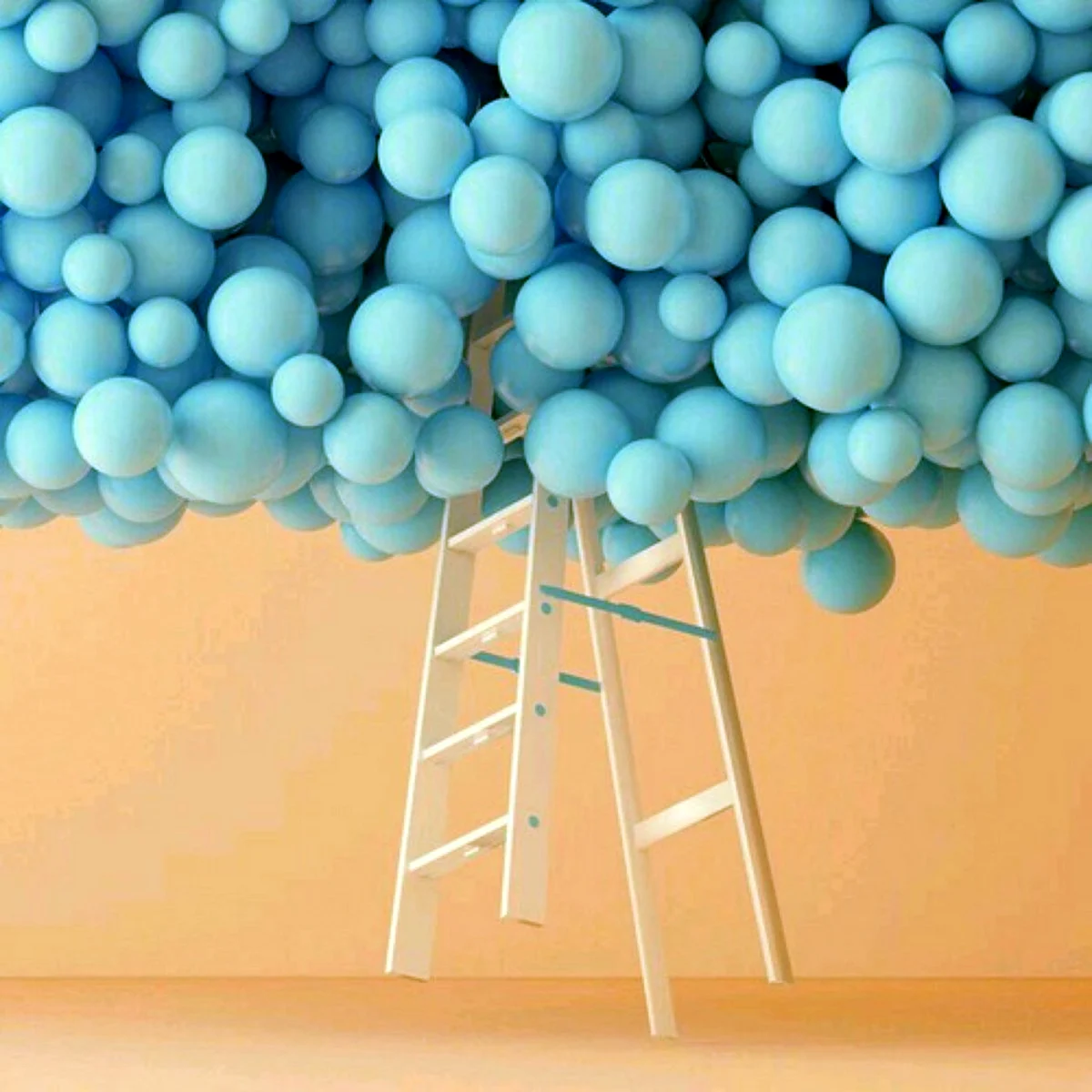 Воздушные шары на голубом небе