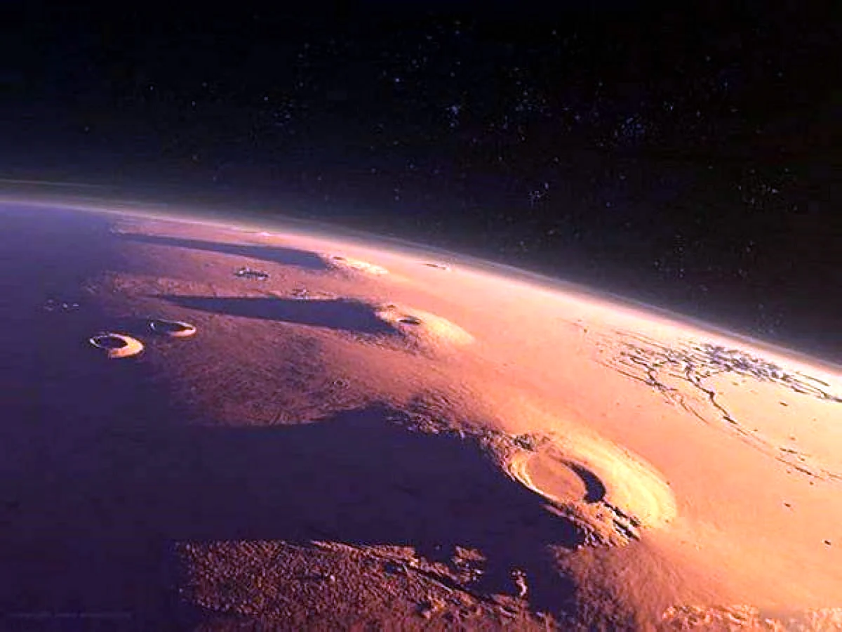 Вулкан Фарсида на Марсе