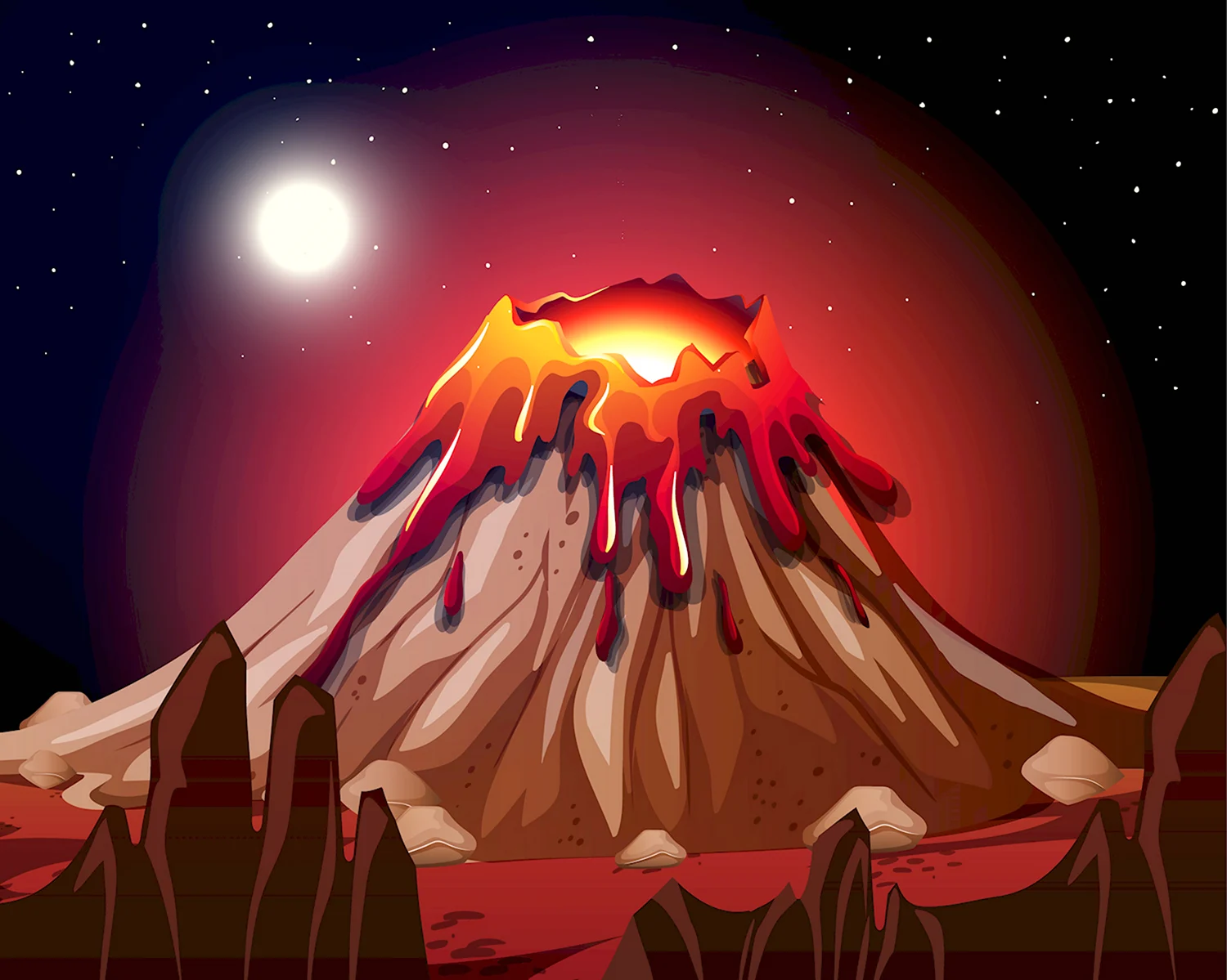 Раскраска вулкан