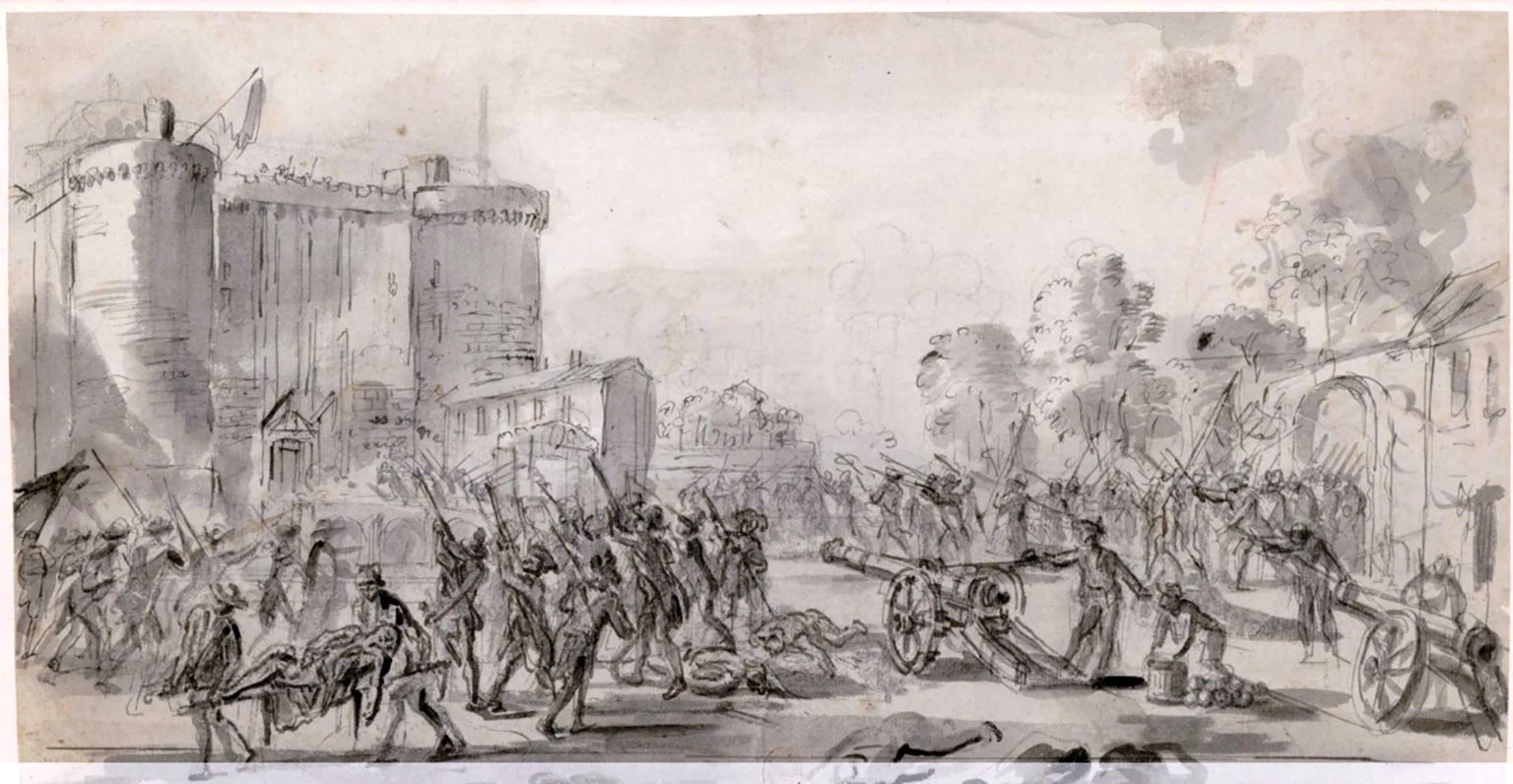 Взятия Бастилии картина Делакруа