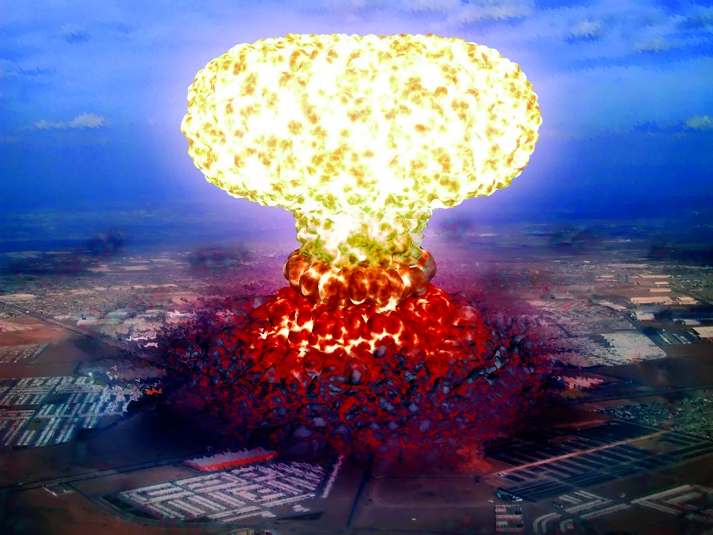 Взрыв атомной и водородной бомбы