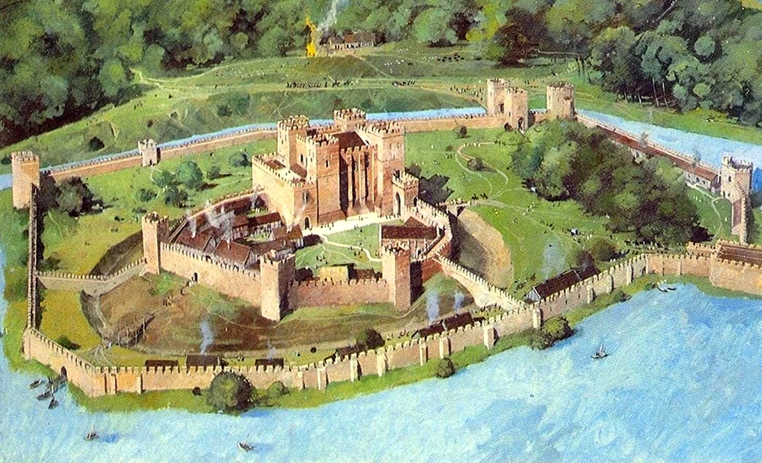 Замок гудрич Англия. XIV—XV ВВ. Реконструкция