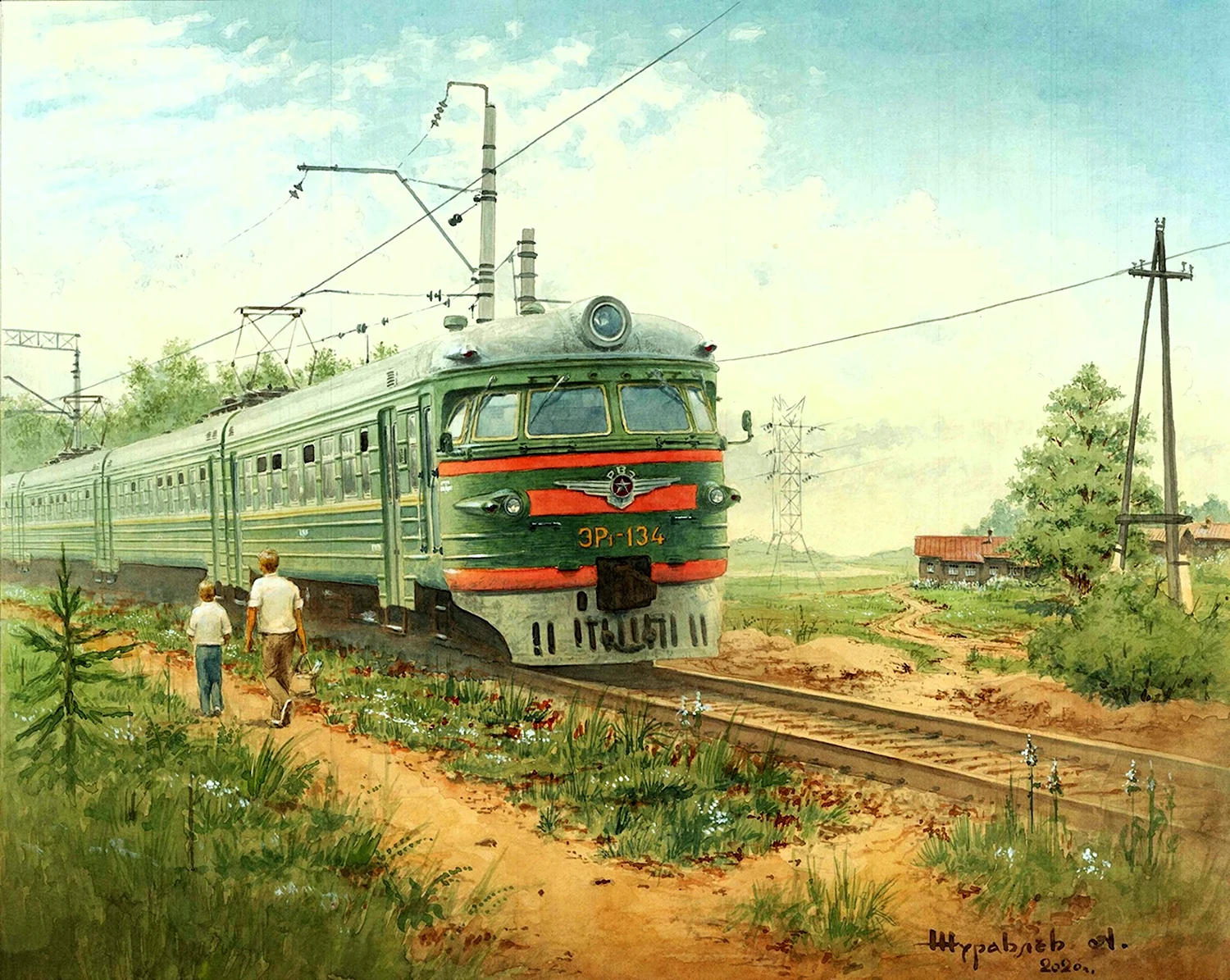 Журавлев Александр картины поезда эр2