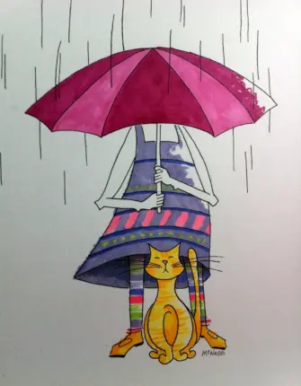 Зонтик нарисованный